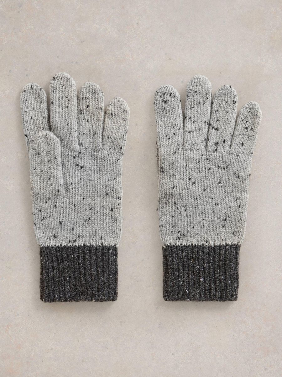 Strickhandschuhe mit bunten Sprenkeln
