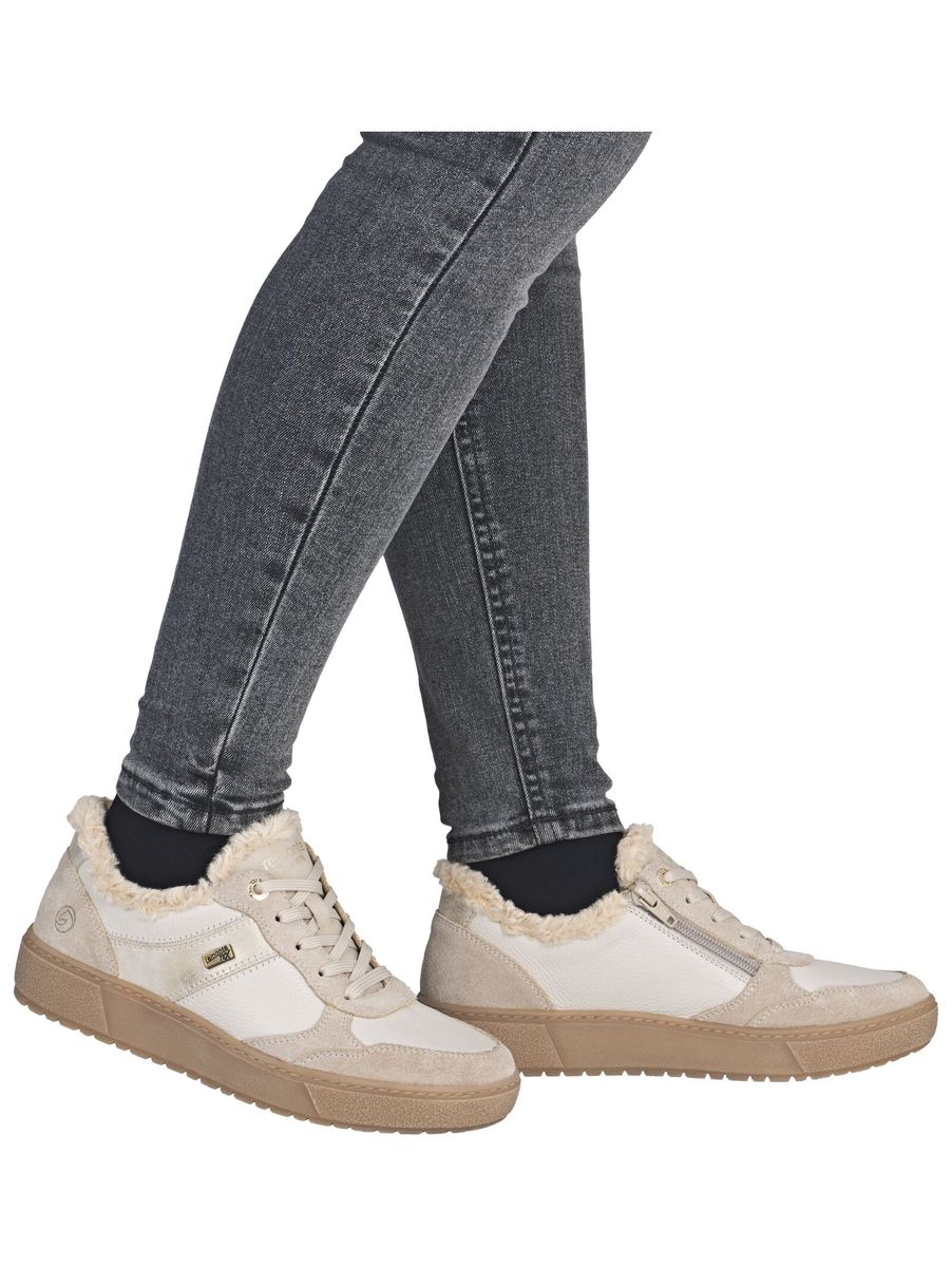 Lässiger Leder-Sneaker Low mit Futter