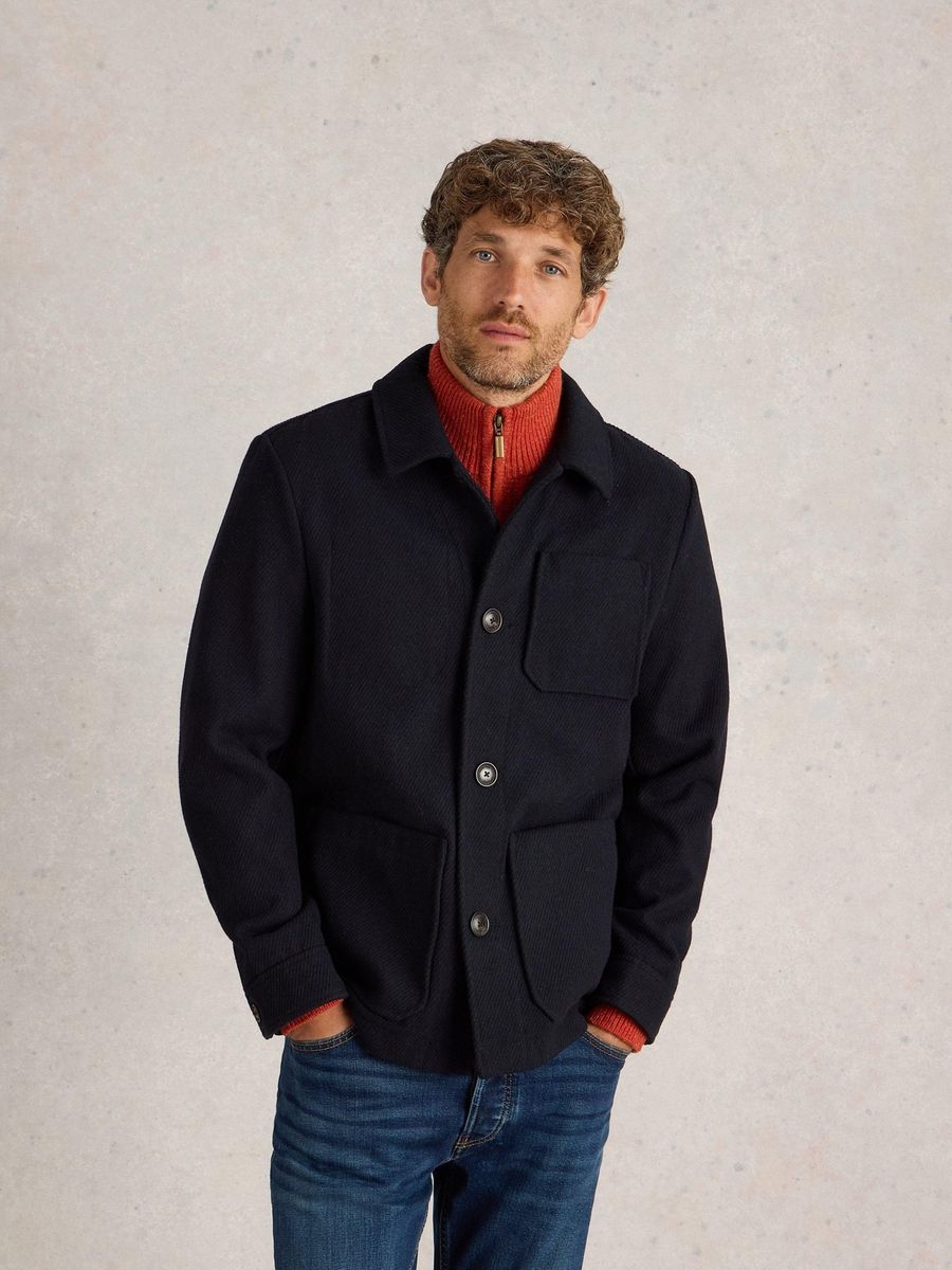 Hemdjacke aus Wollmischung