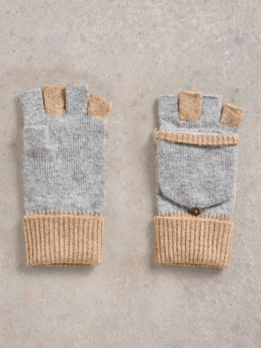 Fingerlose Cabrio-Handschuhe aus Wollmischung