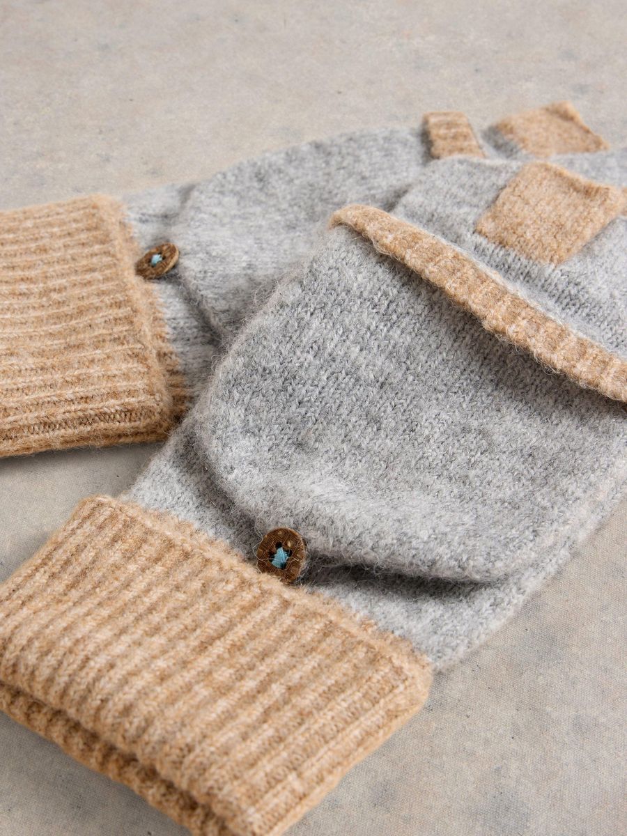 Fingerlose Cabrio-Handschuhe aus Wollmischung
