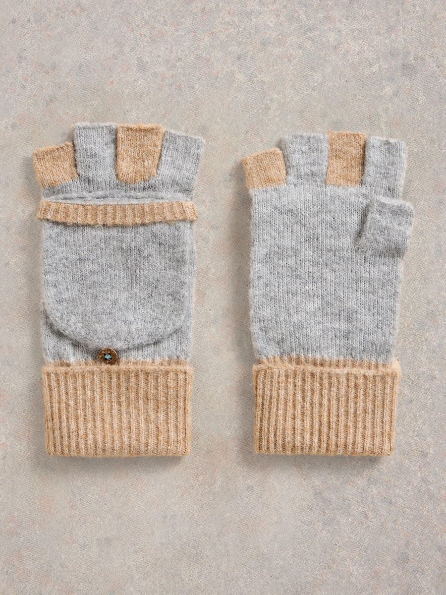 Fingerlose Cabrio-Handschuhe aus Wollmischung