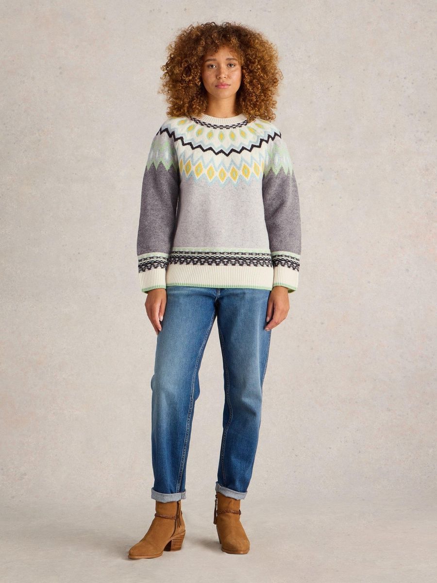Fair Isle Pullover aus Lammwollmischung