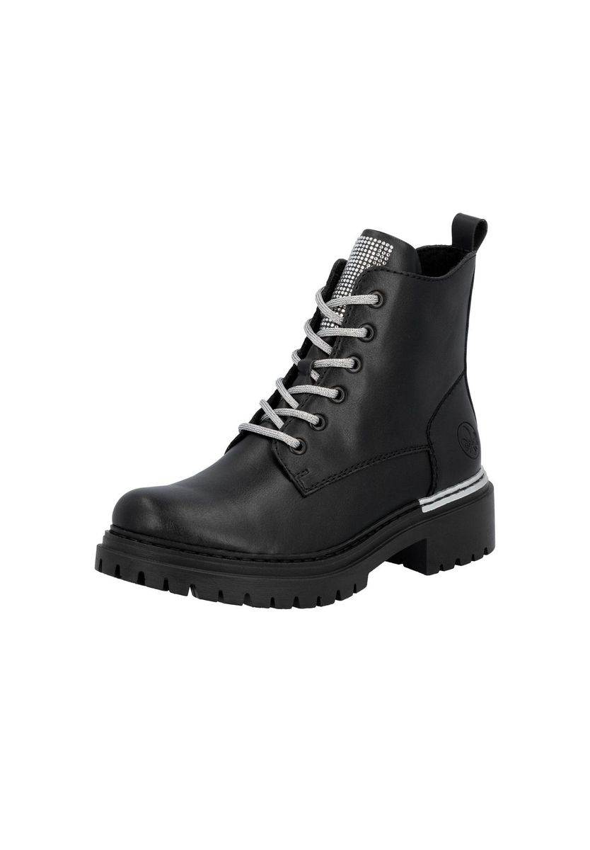 Schwarze Schnür-Stiefelette Combat-Stiefel