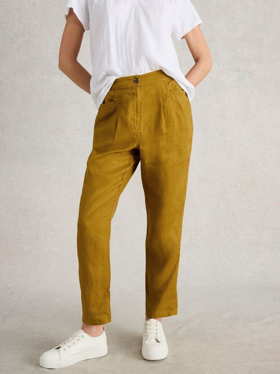 Leinenhose mit Bundfalten