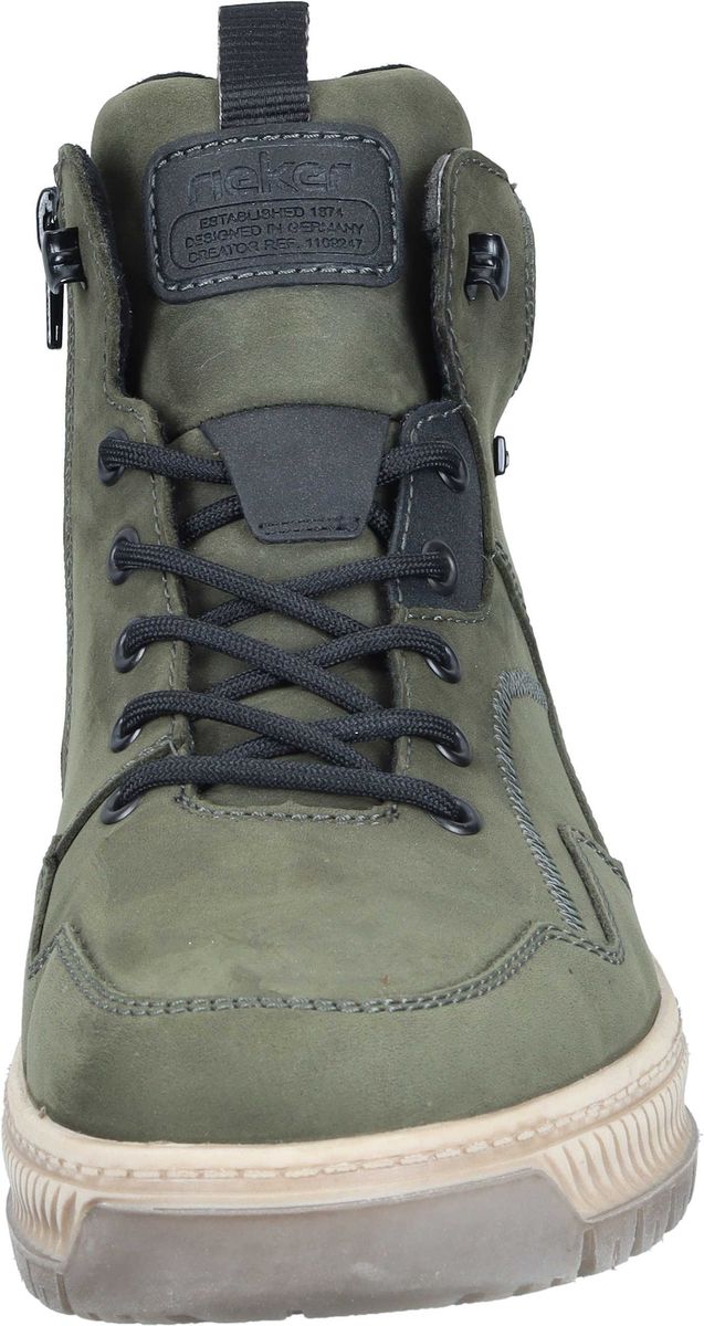 Grüner Nubuk Schnürstiefel