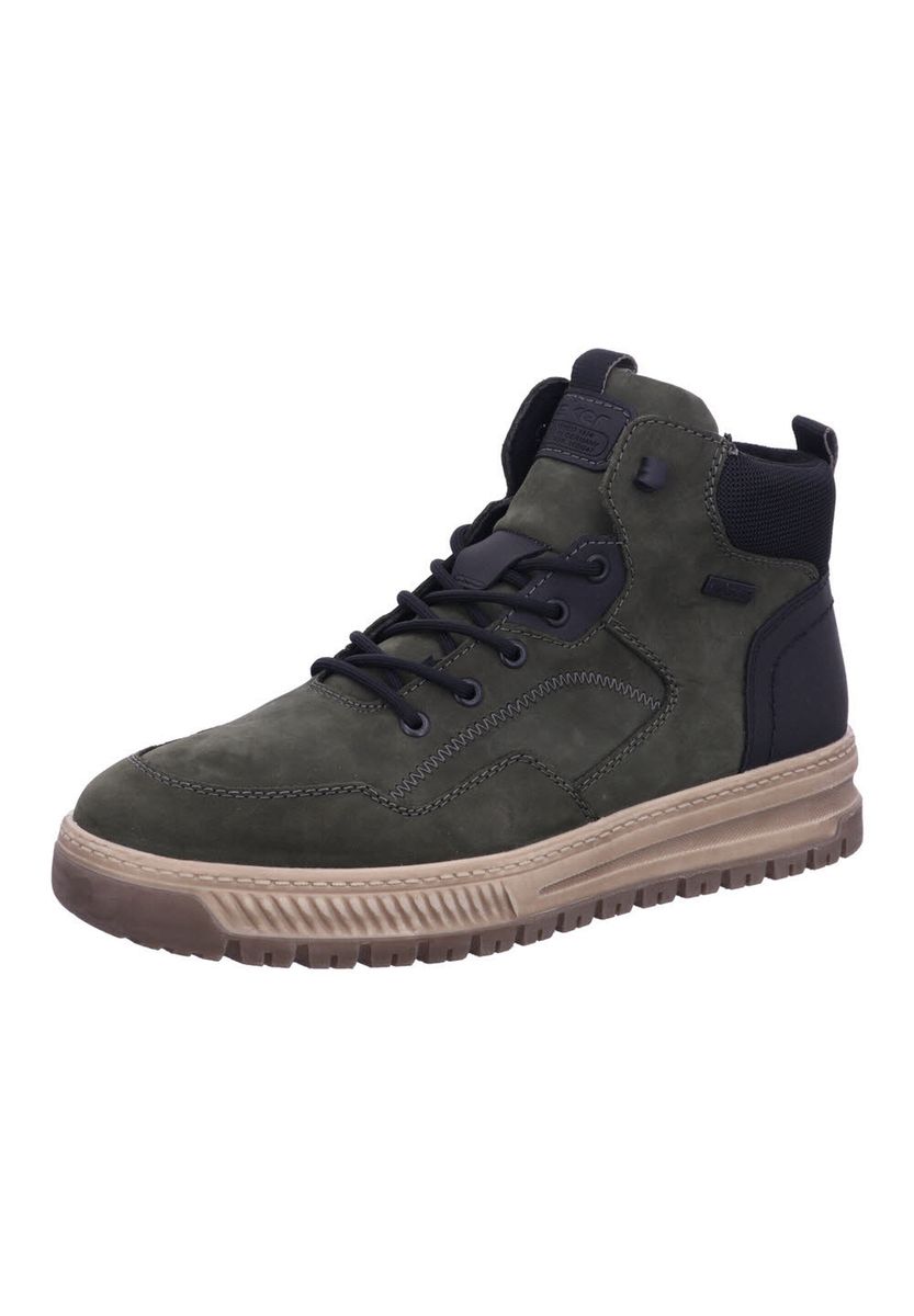 Grüner Nubuk Schnürstiefel