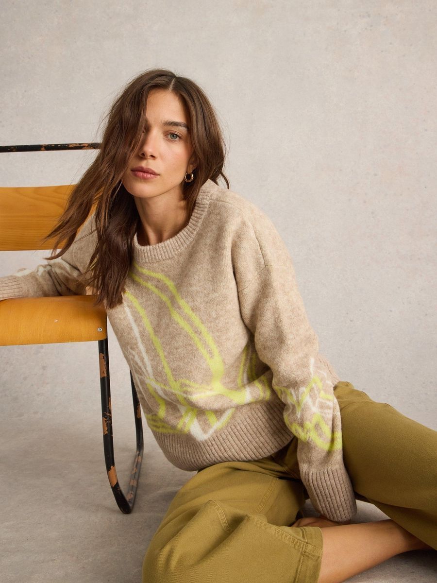 Strickpullover mit abstraktem Muster