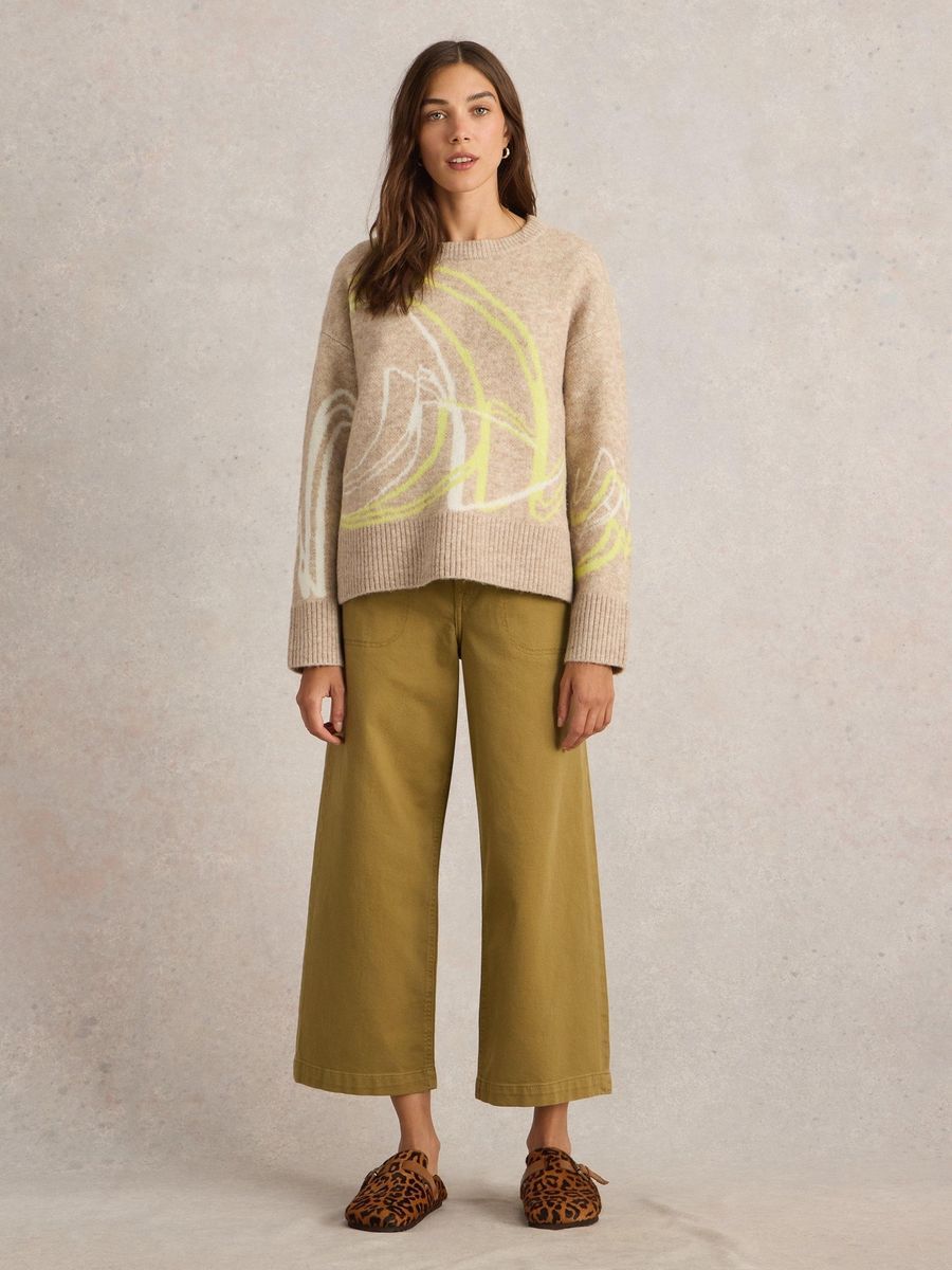 Strickpullover mit abstraktem Muster