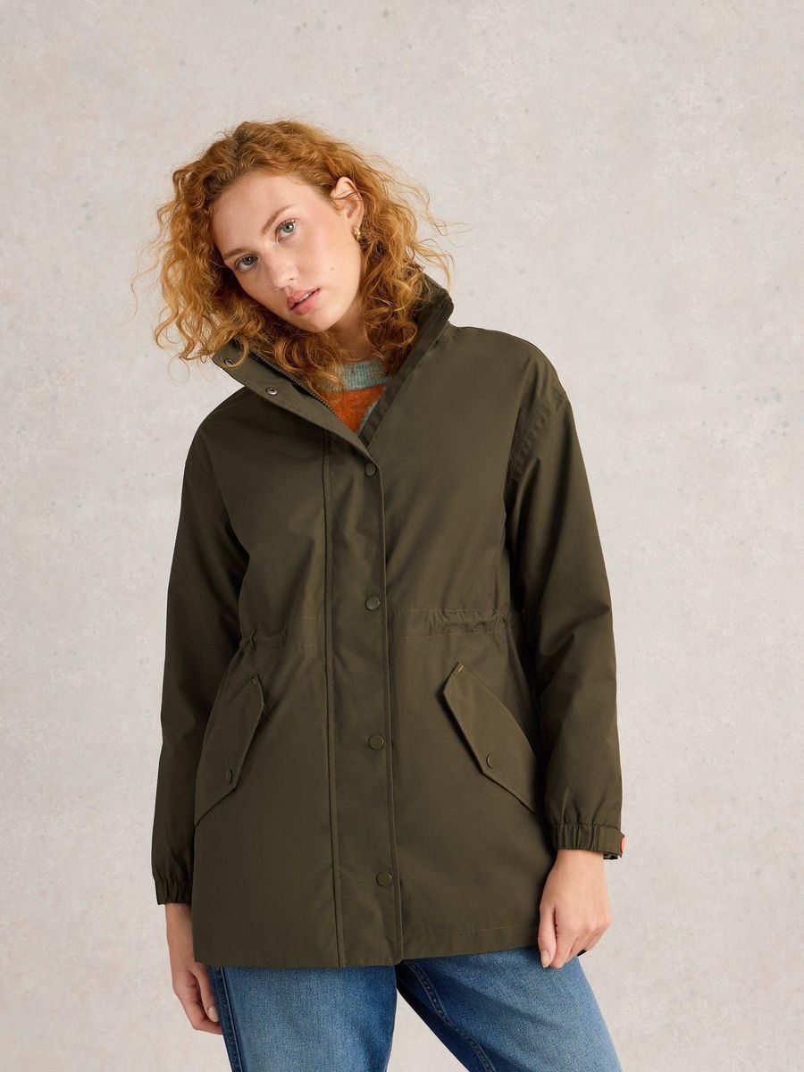 Regenjacke mit verstellbarer Taille