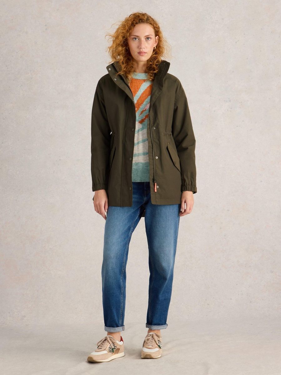 Regenjacke mit verstellbarer Taille