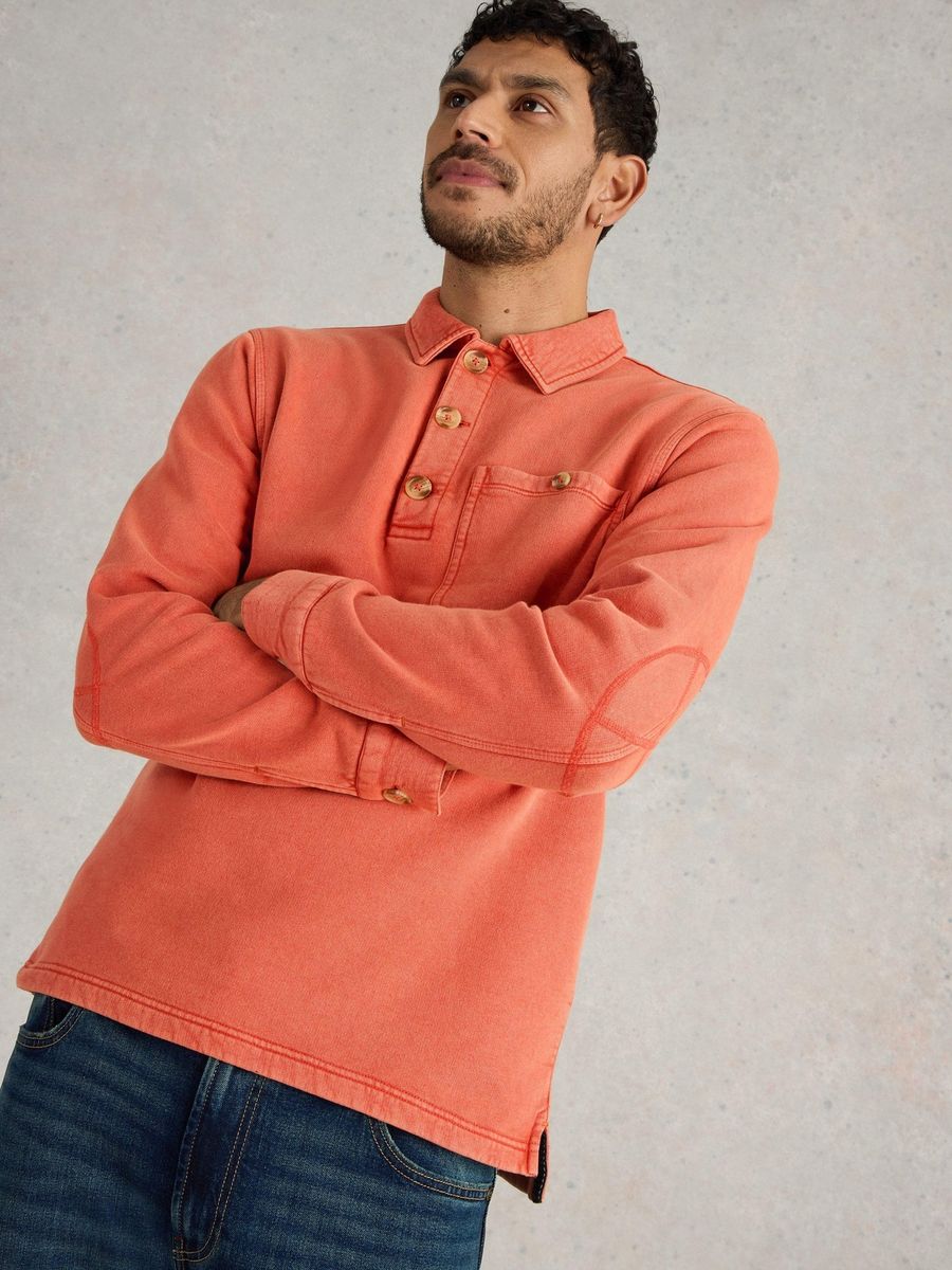 Langarm Poloshirt aus Bio-Baumwolle