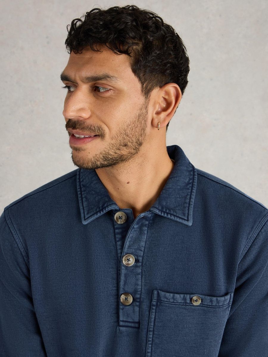 Langarm Poloshirt aus Bio-Baumwolle