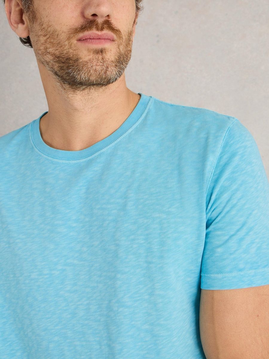 Lässiges Baumwoll-T-Shirt mit Rundhalsausschnitt