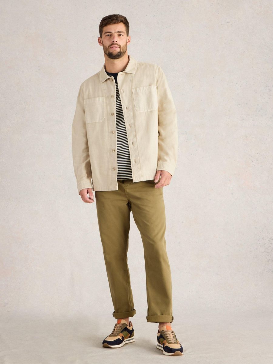 Lässige Arbeitsjacke aus Baumwolltwill