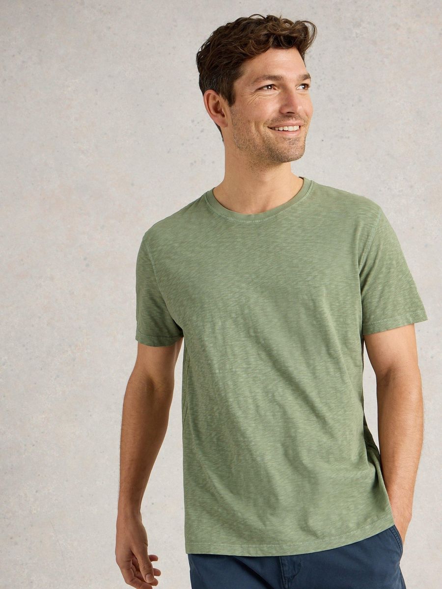 Klassisches Baumwoll T-Shirt mit Rundhalsausschnitt