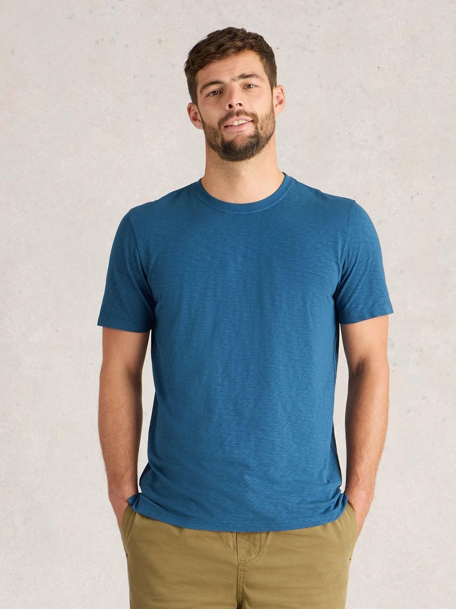 Klassisches Baumwoll T-Shirt mit Rundhalsausschnitt
