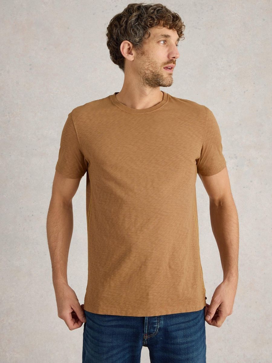 Klassisches Baumwoll-T-Shirt mit Rundhalsausschnitt