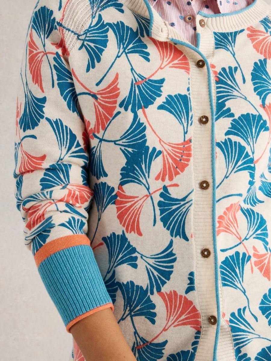 Bedruckte Strickjacke aus Bio-Baumwolle