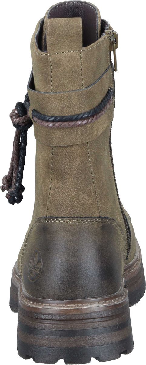 Lässige olivefarbene Stiefeletten mit Reißverschluss