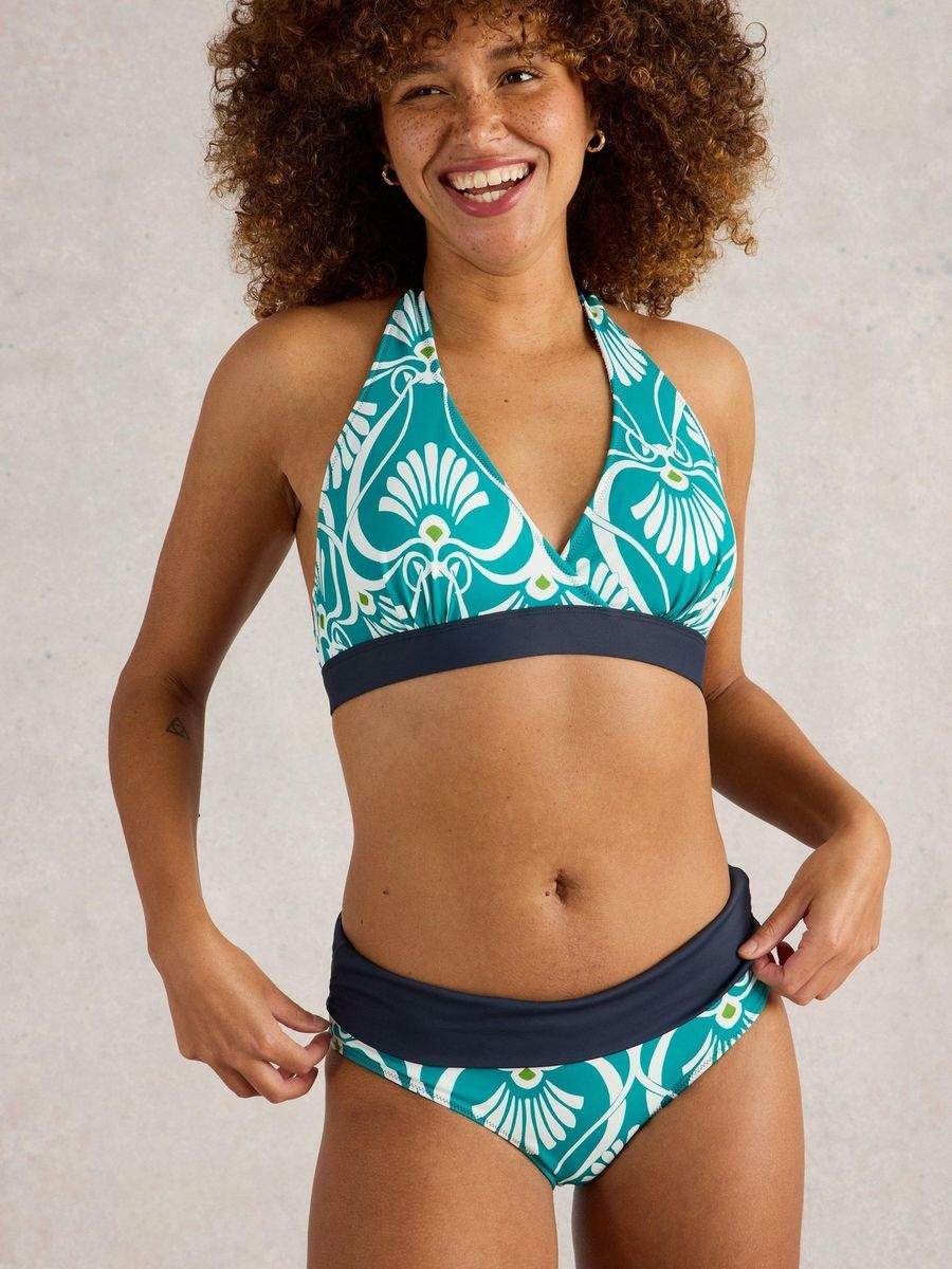 Wendbare Bikinihose mit breitem Bund
