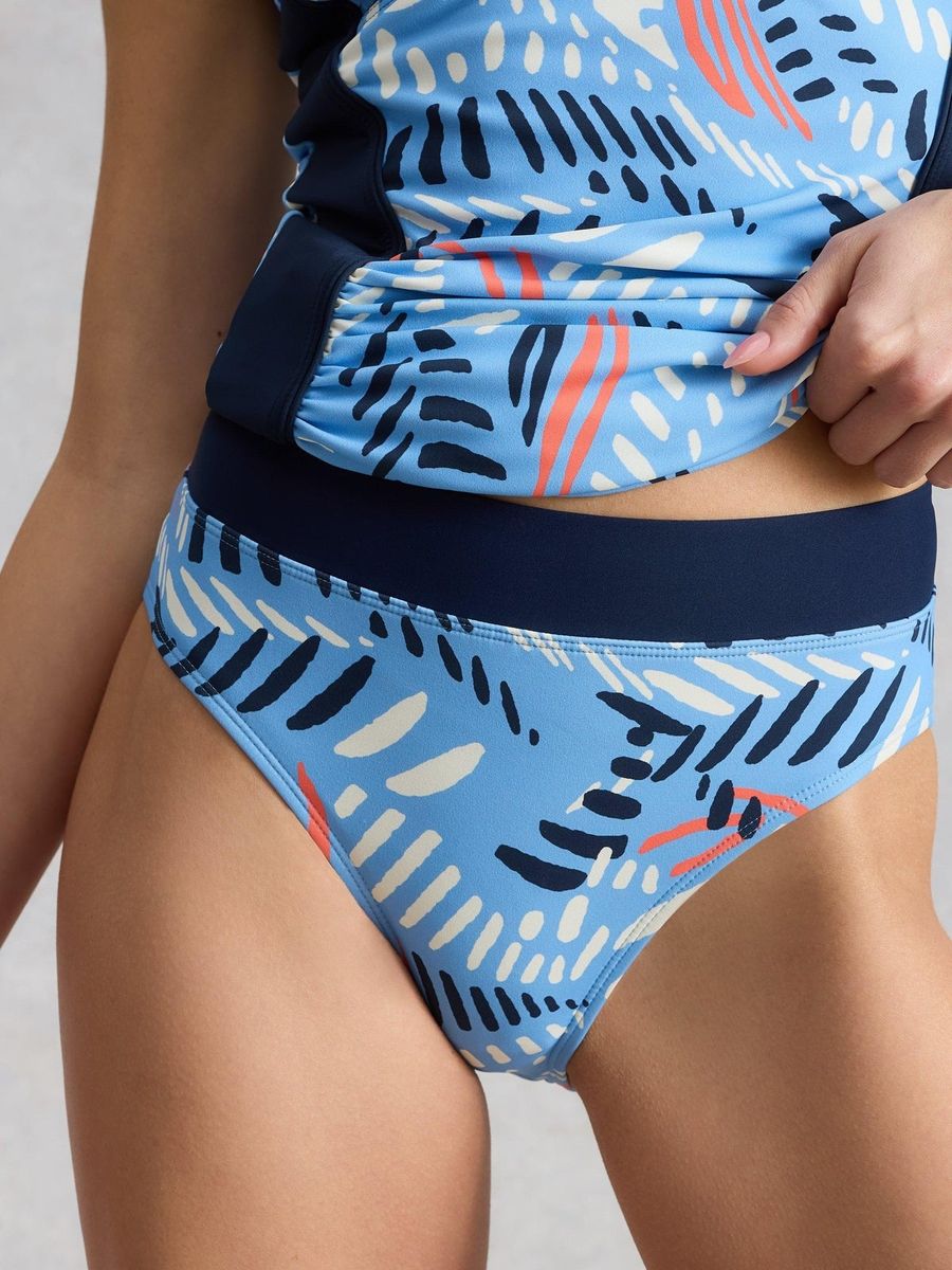 Klassische Bikinihose mit Muschelmuster