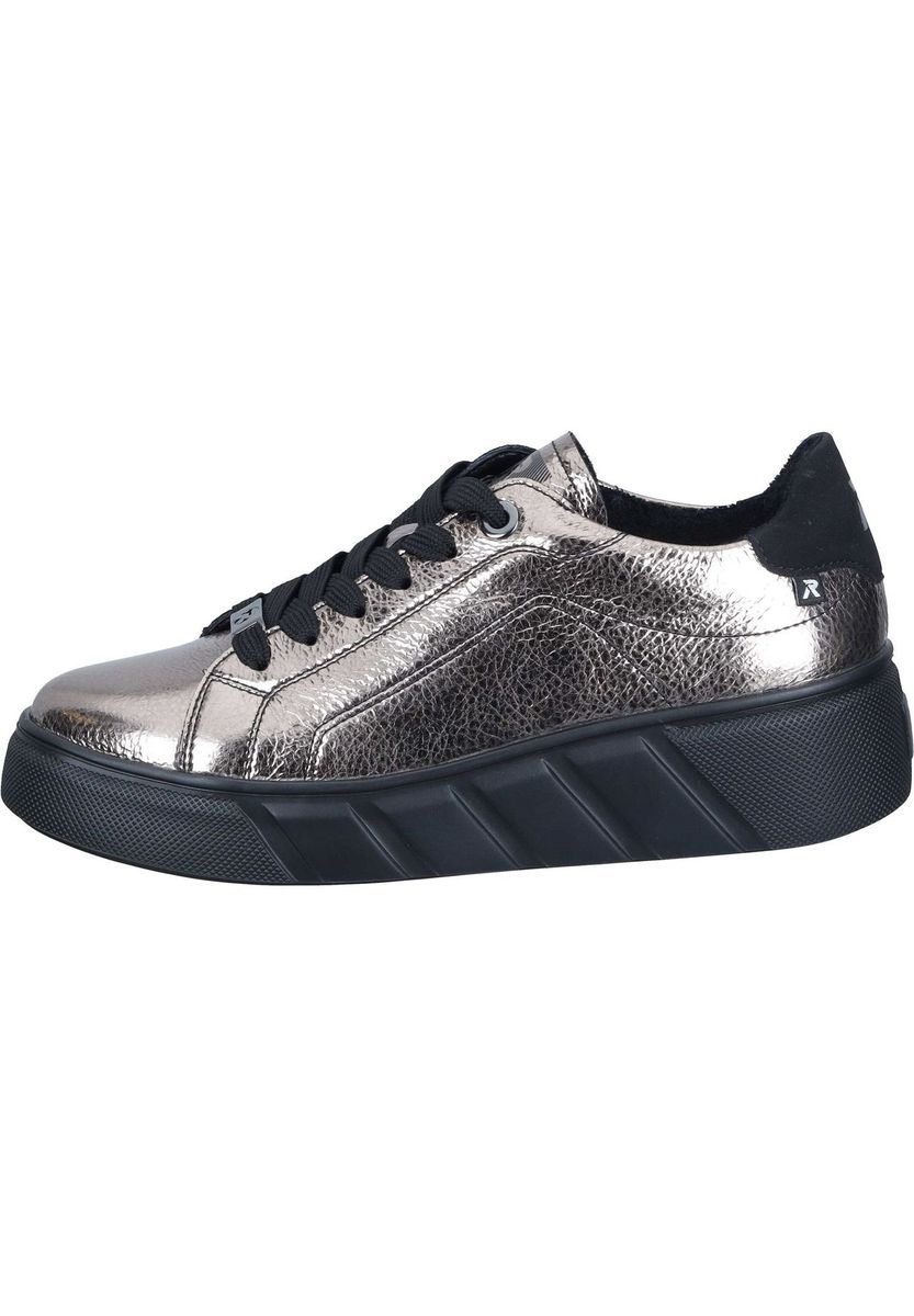 Metallic geprägter Leder Low Sneaker