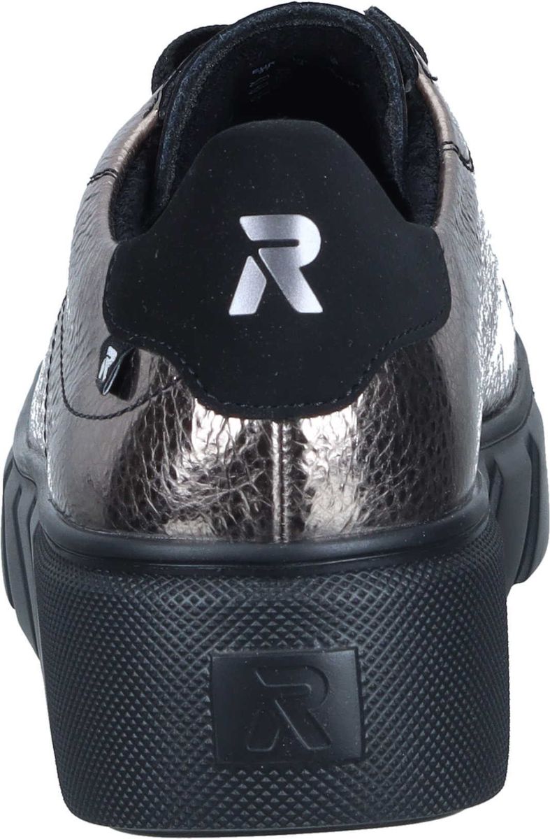 Metallic geprägter Leder Low Sneaker