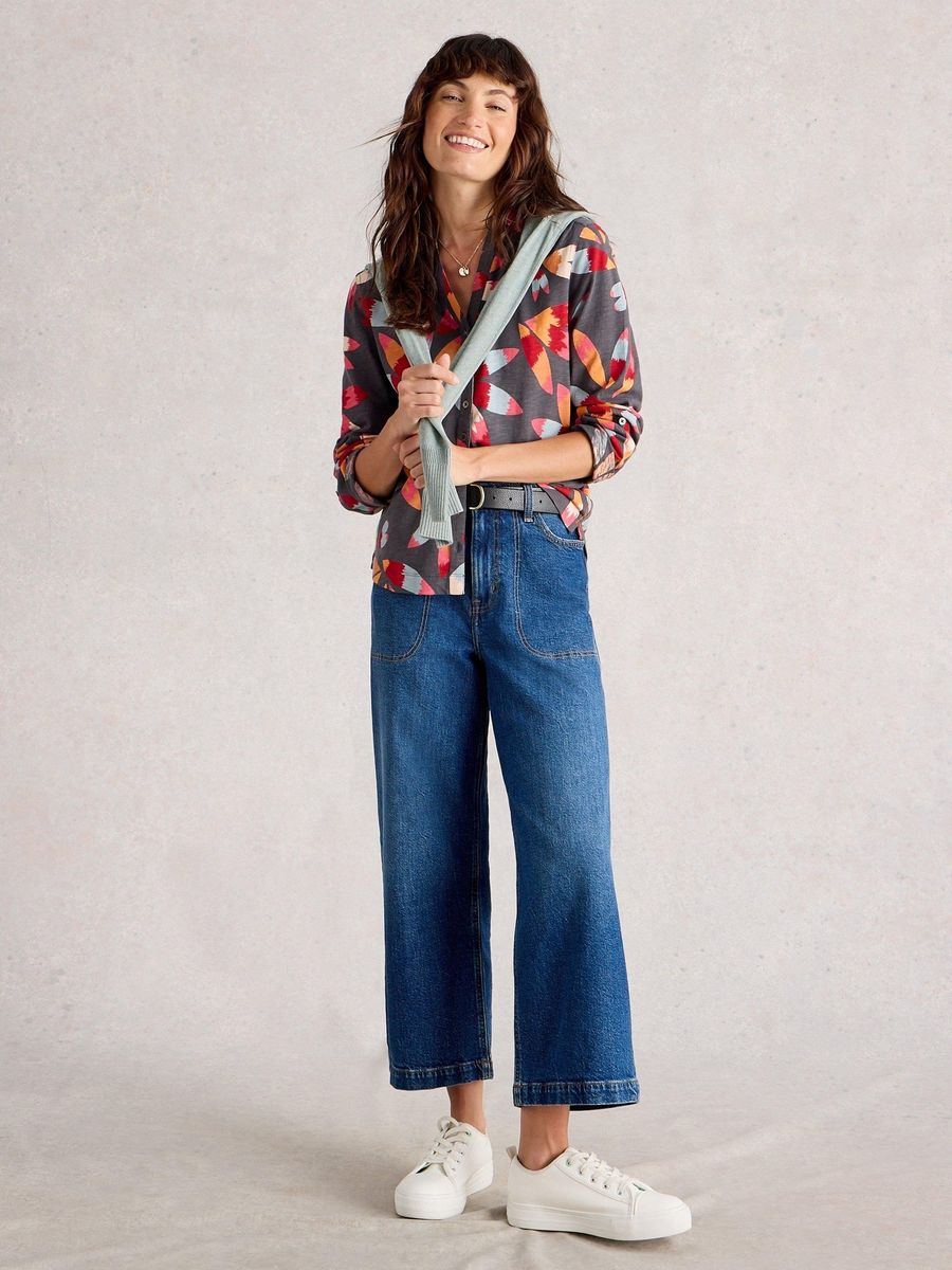 Bedruckte Jerseybluse Annie aus Baumwolle