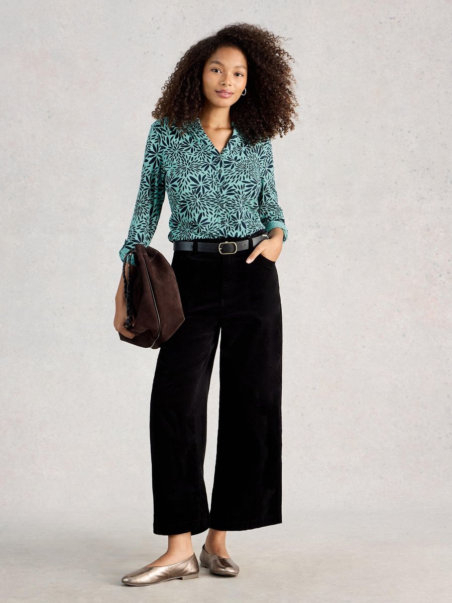 Bedruckte Jerseybluse Annie aus Baumwolle