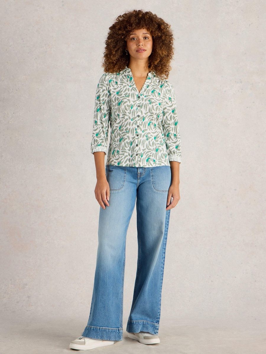 Bedruckte Jerseybluse Annie aus Baumwolle