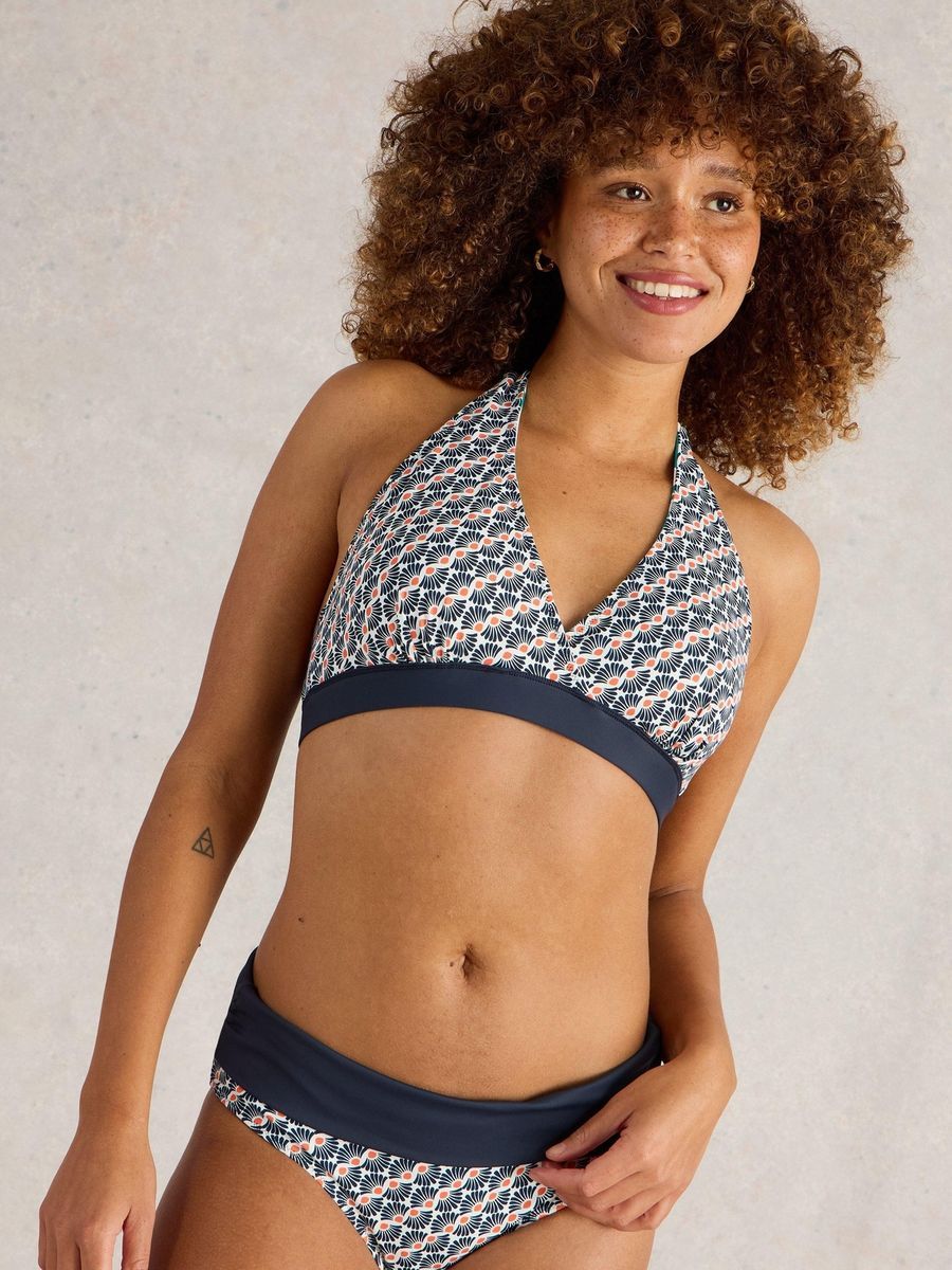 Wendbares Neckholder-Bikinitop mit Print