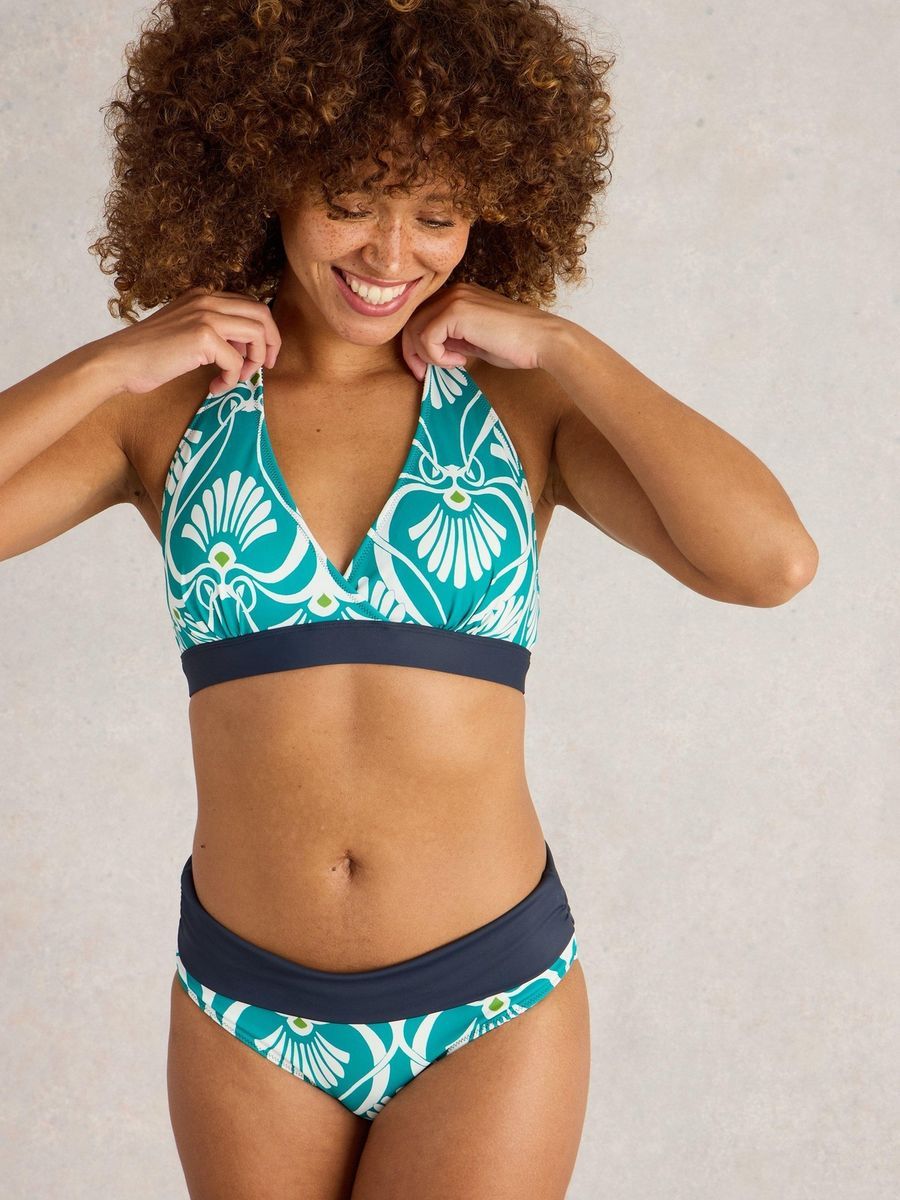Wendbares Neckholder-Bikinitop mit Print