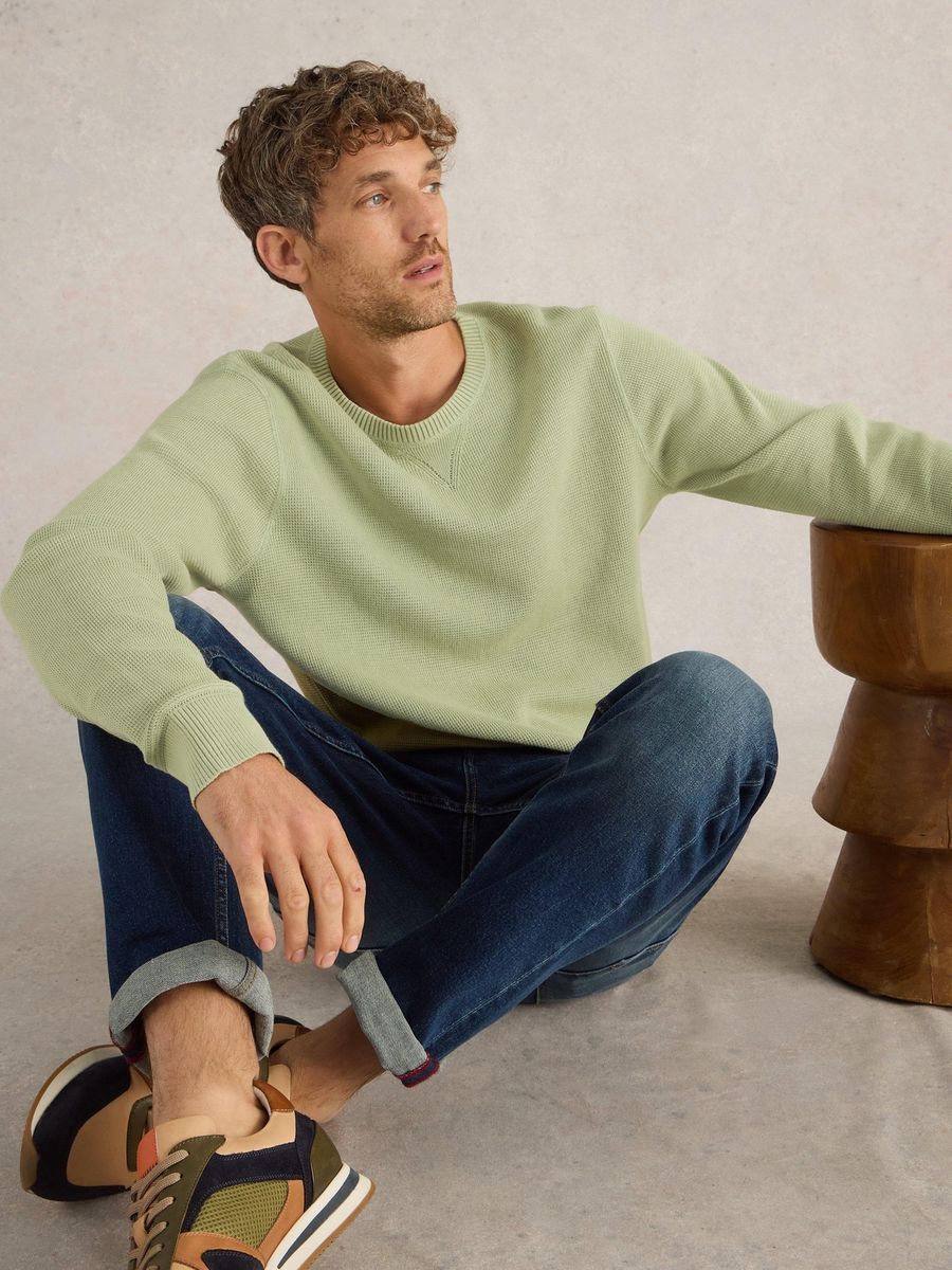 Pullover mit Rundhalsausschnitt aus Baumwollmischung