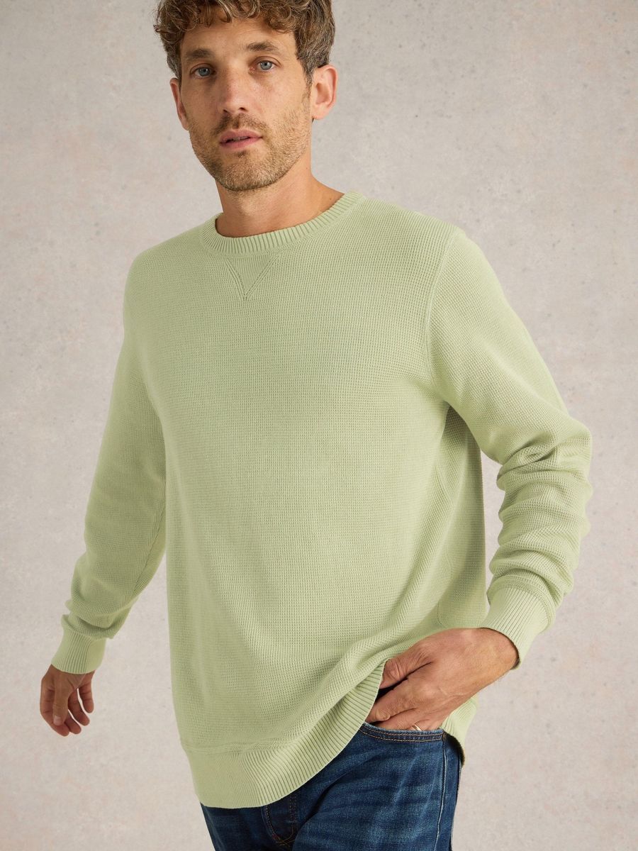 Pullover mit Rundhalsausschnitt aus Baumwollmischung