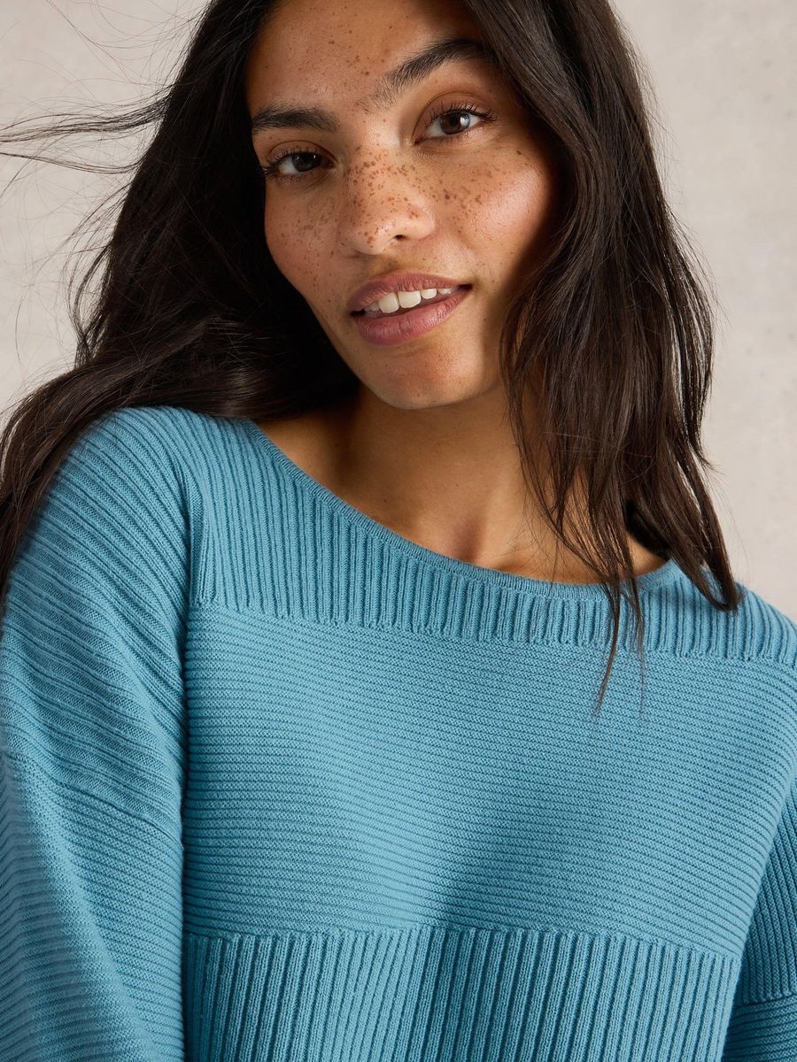 Rippstrickpullover aus Bio-Baumwolle