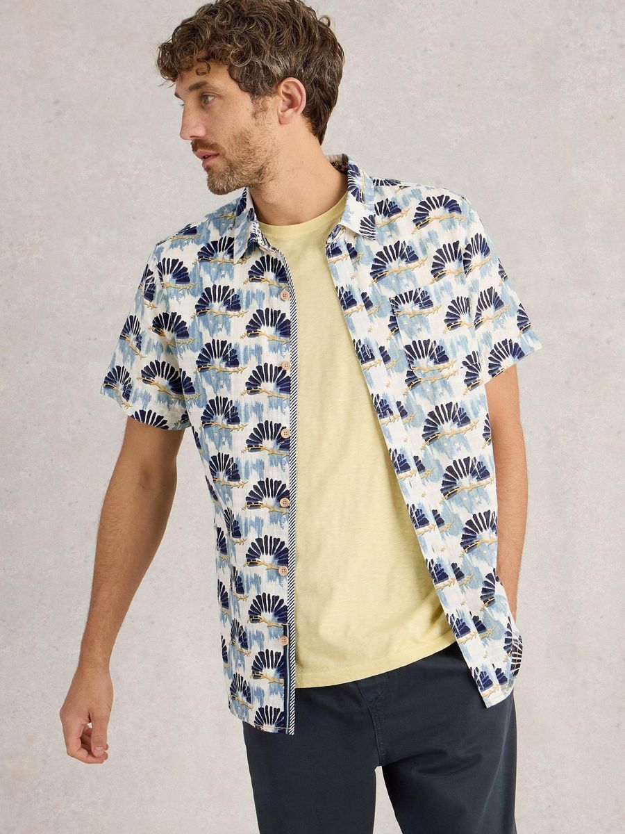 Kurzarmhemd mit Fächerprint