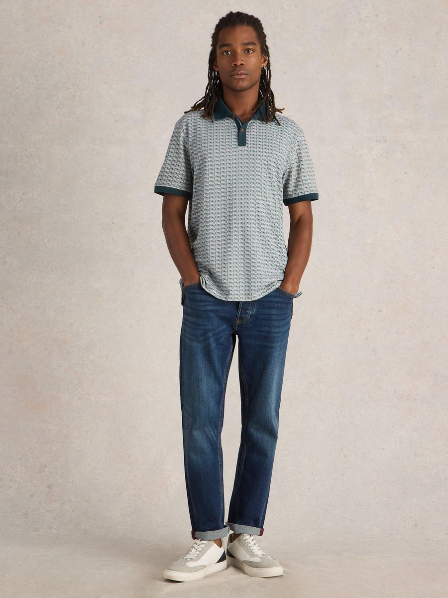 Retro Polohemd mit Kassettenprint