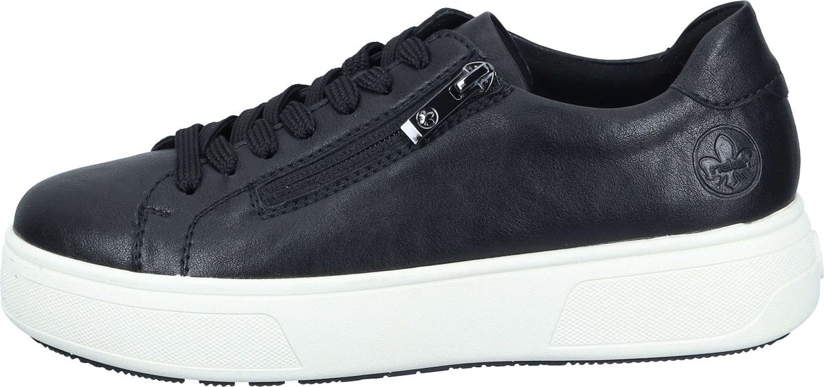 Klassischer Schnür-Sneaker mit Reißverschlussdetail
