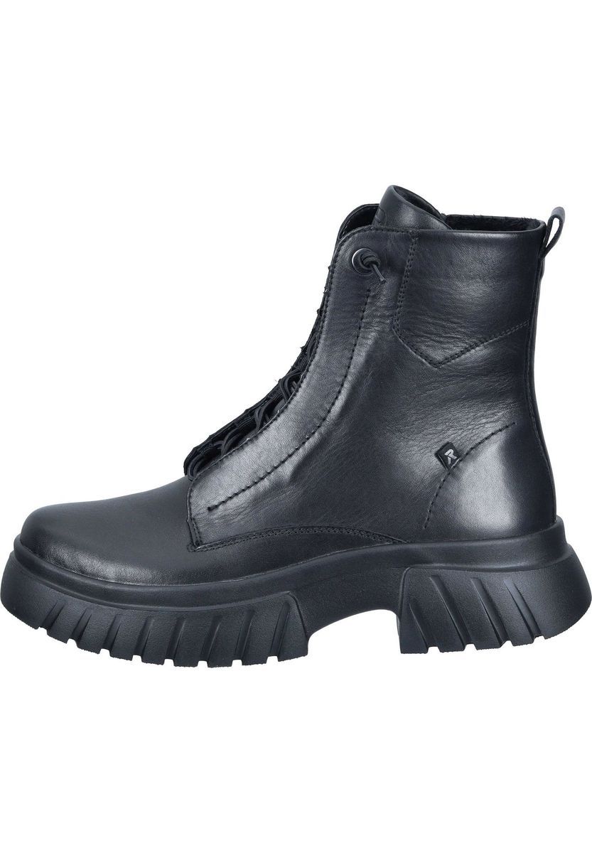 Schwarze Schnürstiefelette aus Leder