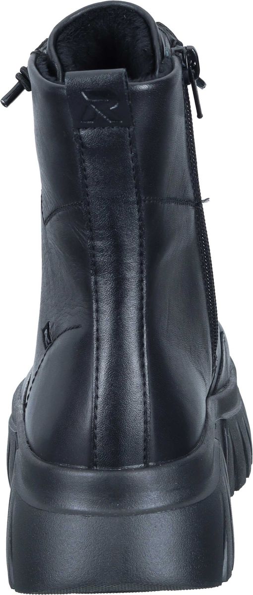 Schwarze Schnürstiefelette aus Leder