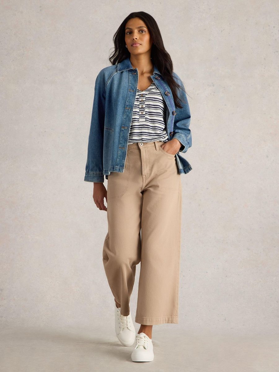 Oversized Jeansjacke mit Raglanärmeln