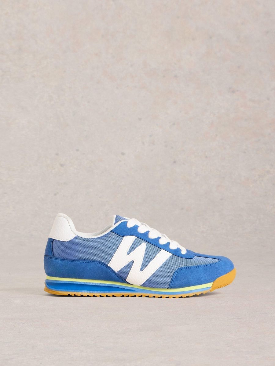 Blauer Lauf-Sneaker im Retro-Stil