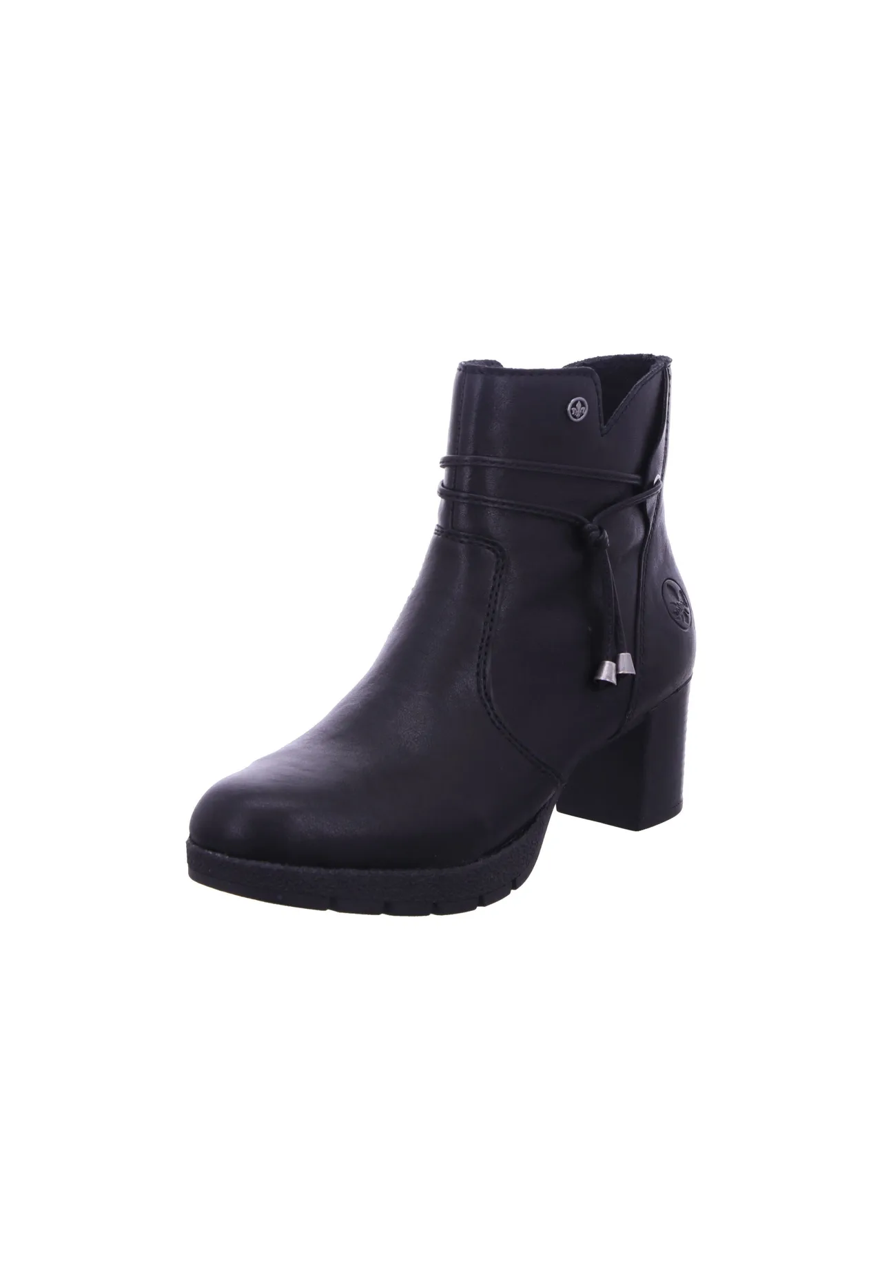 Stiefeletten mit Blockabsatz und Zierriemen