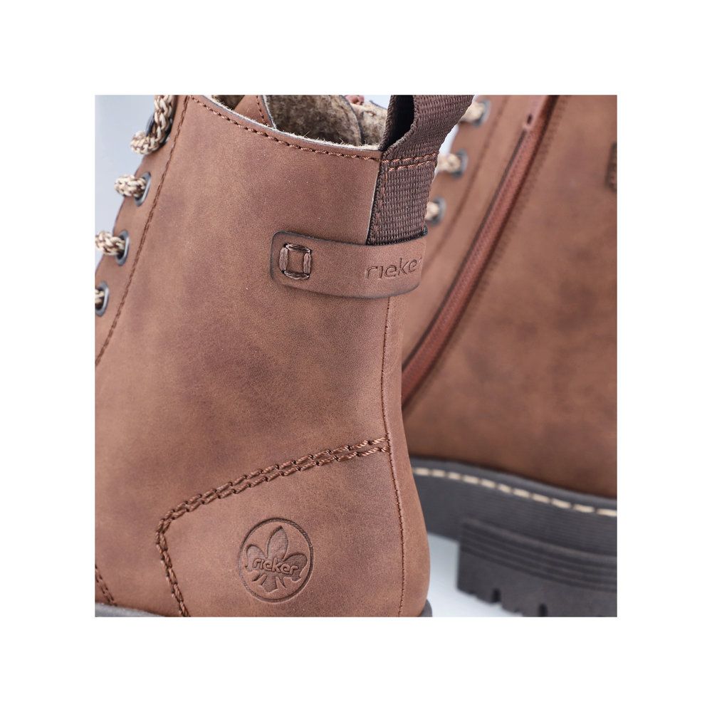 Braune Schnür-Stiefelette Combat-Stiefel