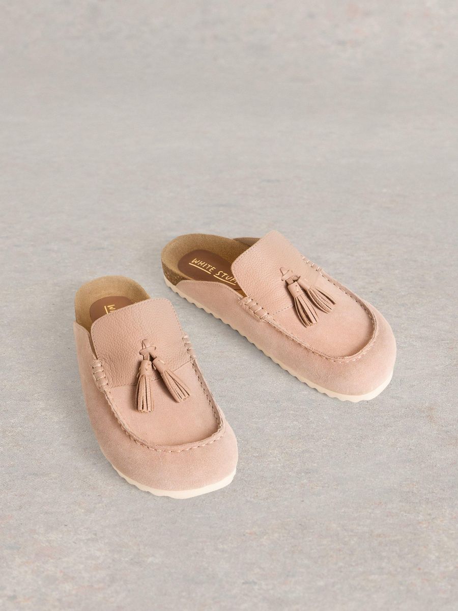 Wildleder Quasten Loafer Pantolette Hausschuh