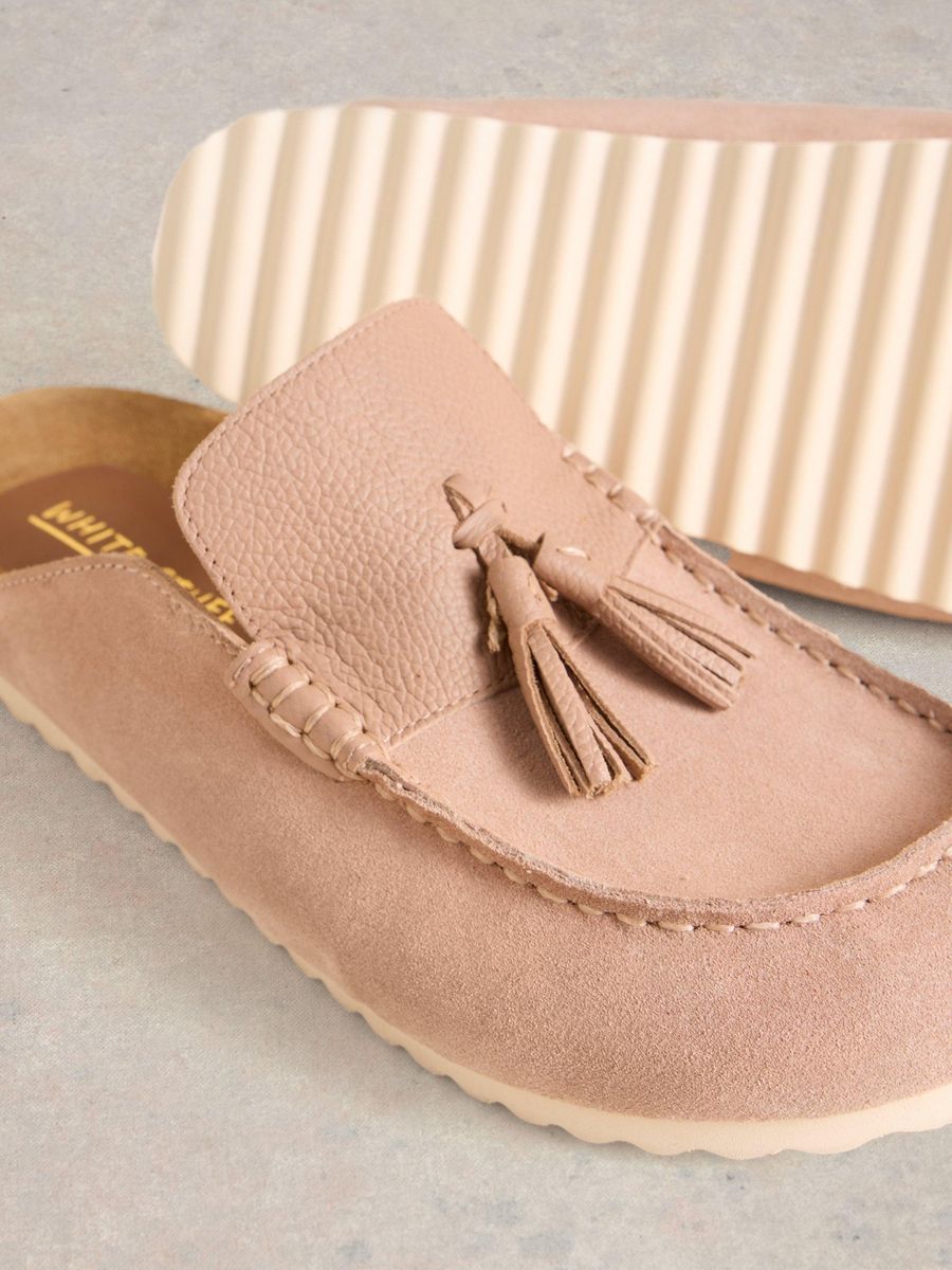 Wildleder Quasten Loafer Pantolette Hausschuh