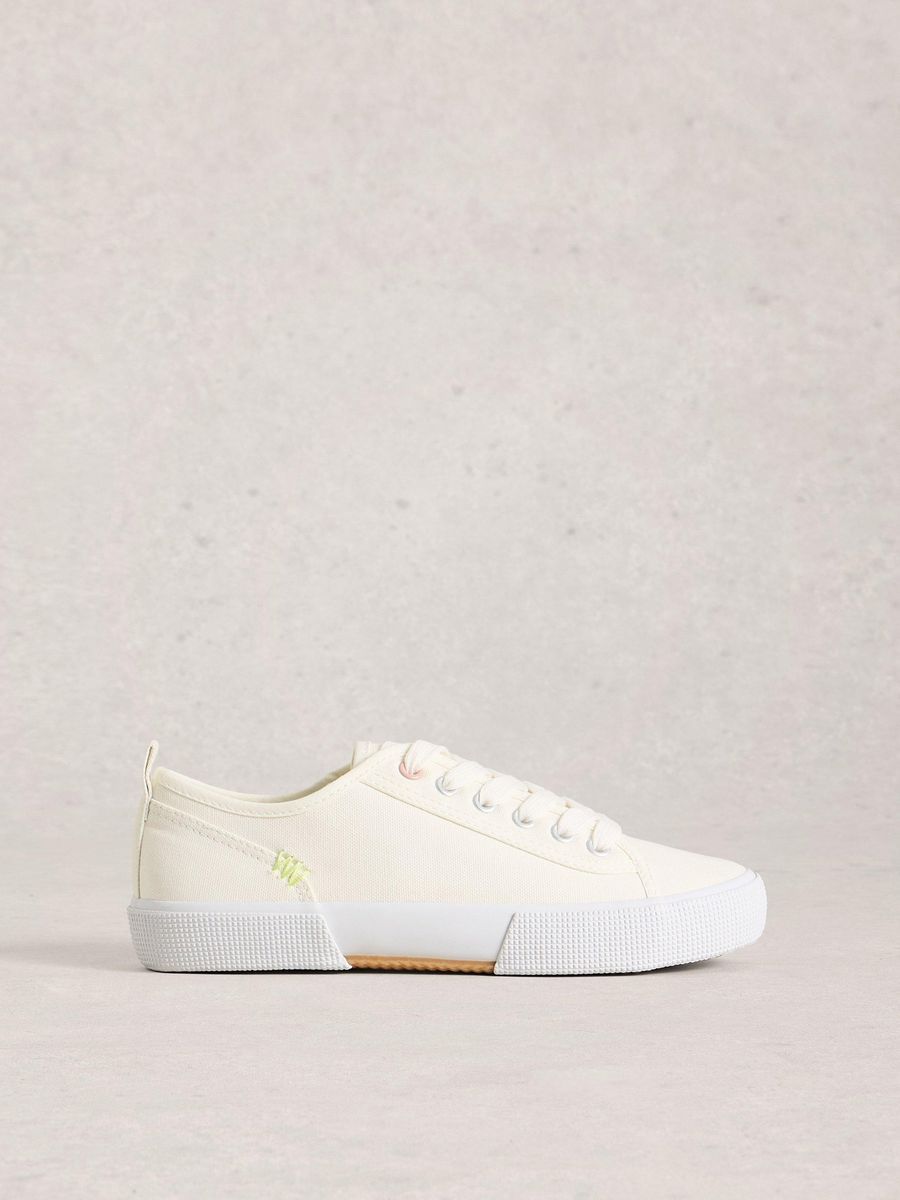 Klassische Off-White Canvas Stoffschuhe