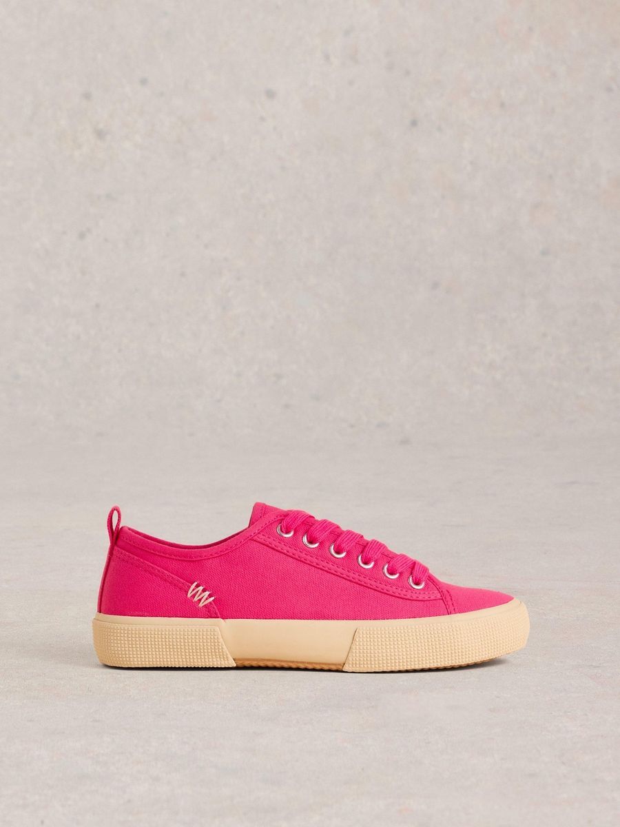 Lässige pinke Canvas-Sneakers