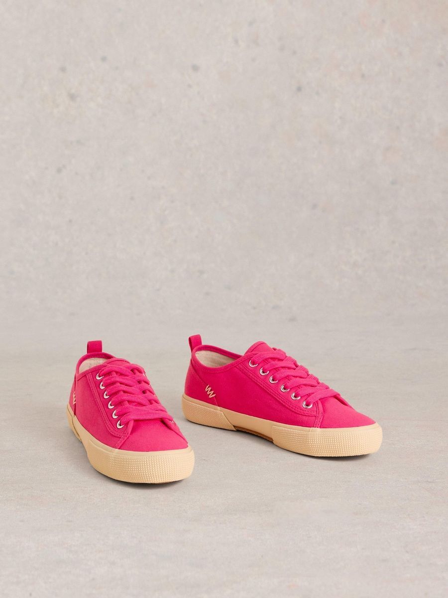 Lässige pinke Canvas-Sneakers